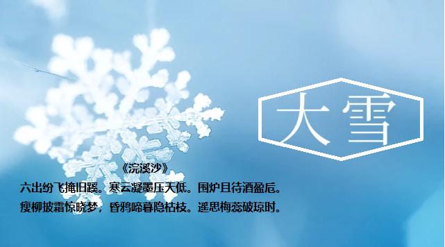 大雪节气的古诗5首，一起感知大雪纷飞