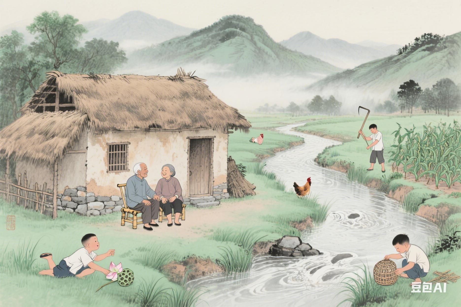 清平乐村居的诗意，人间烟火气，平淡最欢喜