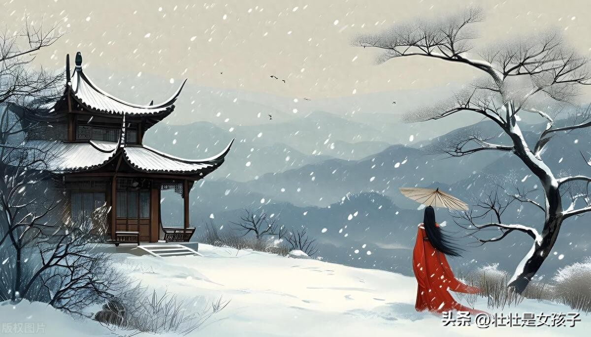 关于飘雪的唯美诗句8句，惊艳了整个冬天