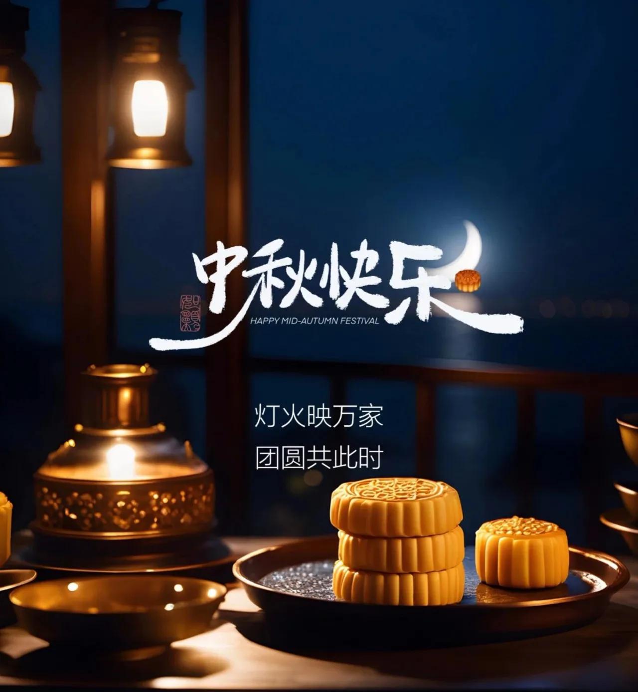 中秋节快乐的祝福短句20句，月光所至，万事胜意！