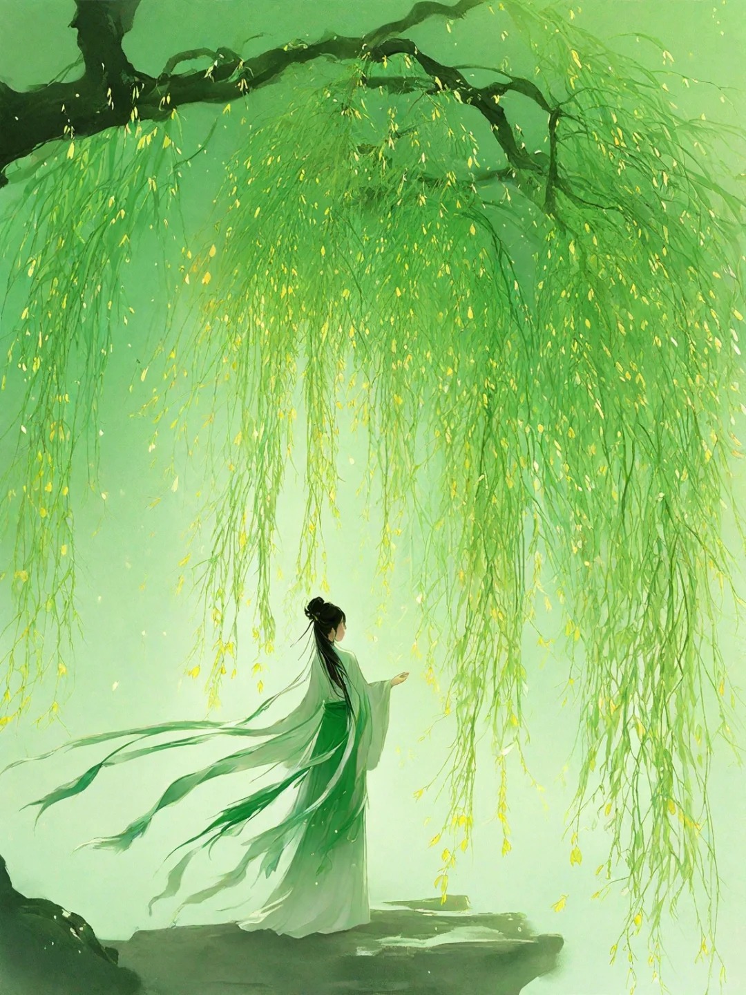 描写柳树的优美诗句10首，快走进这一片青翠