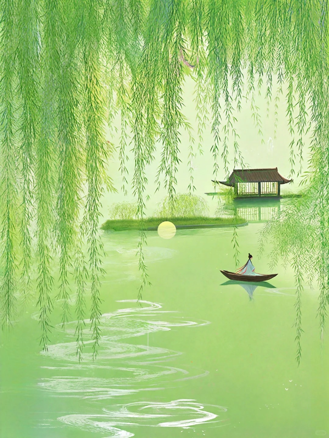 描写柳树的优美诗句10首，快走进这一片青翠