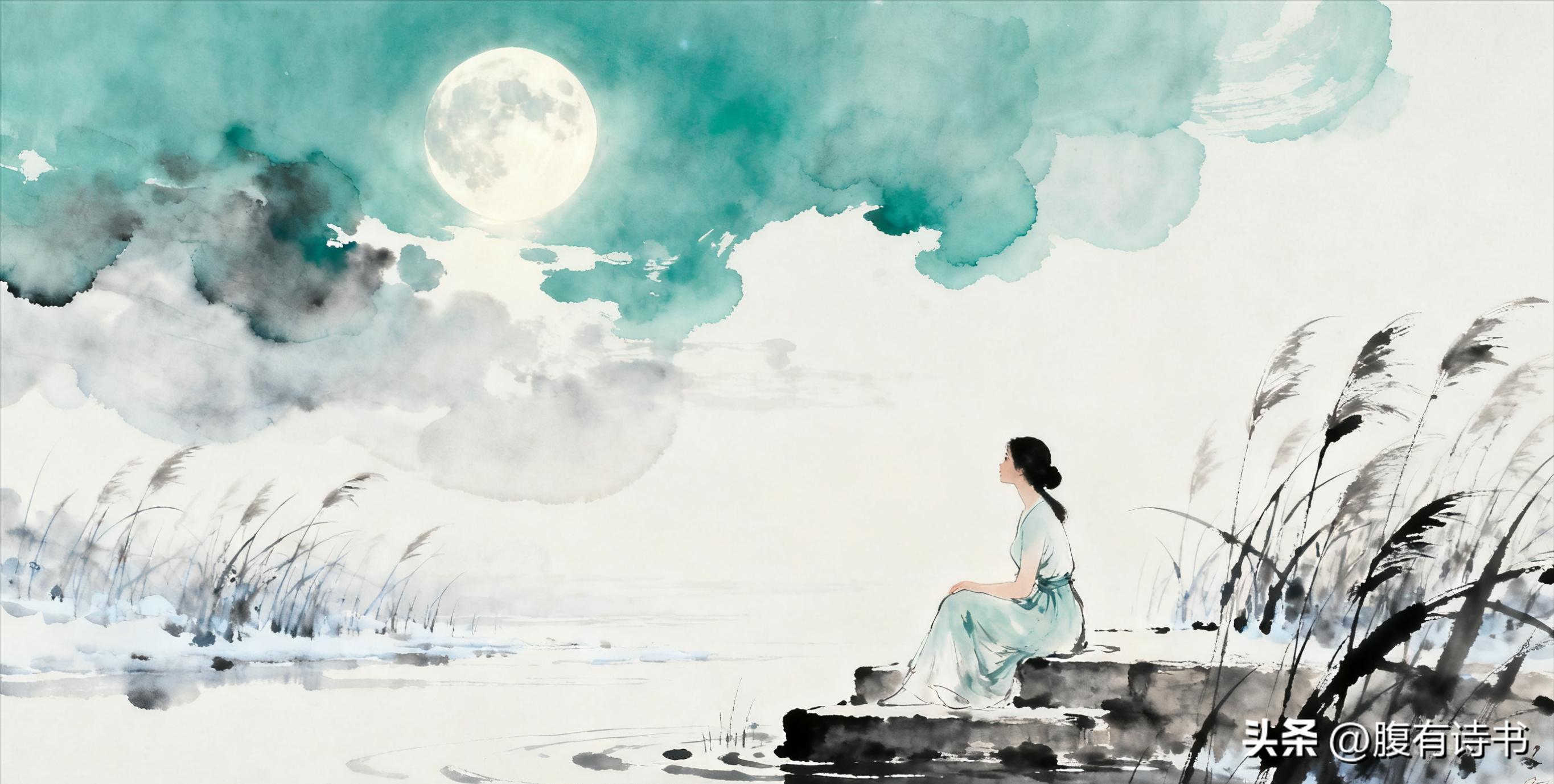 赞美中秋月亮的诗句4首，明月寄相思，天涯共此时!