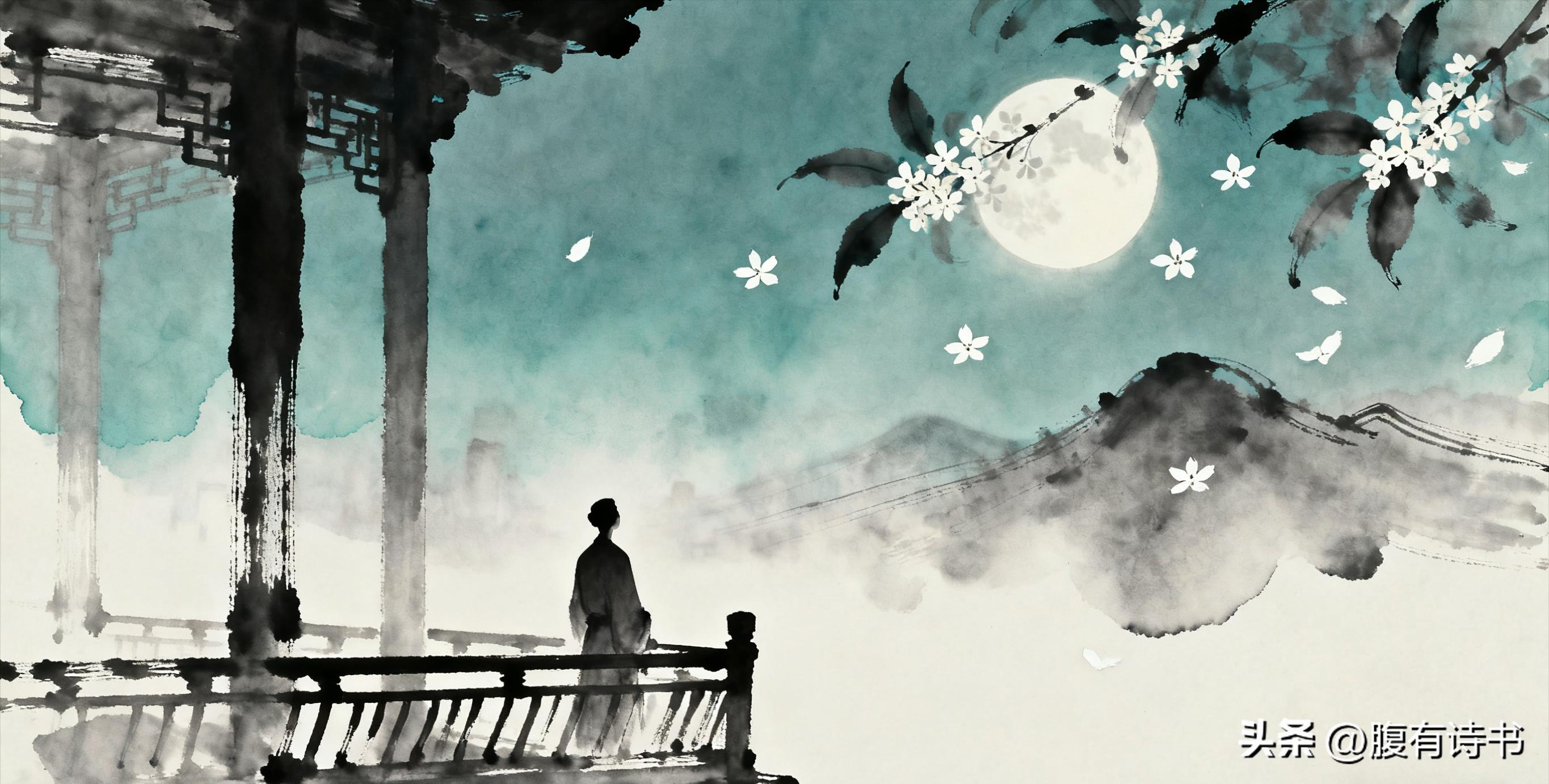 赞美中秋月亮的诗句4首，明月寄相思，天涯共此时!