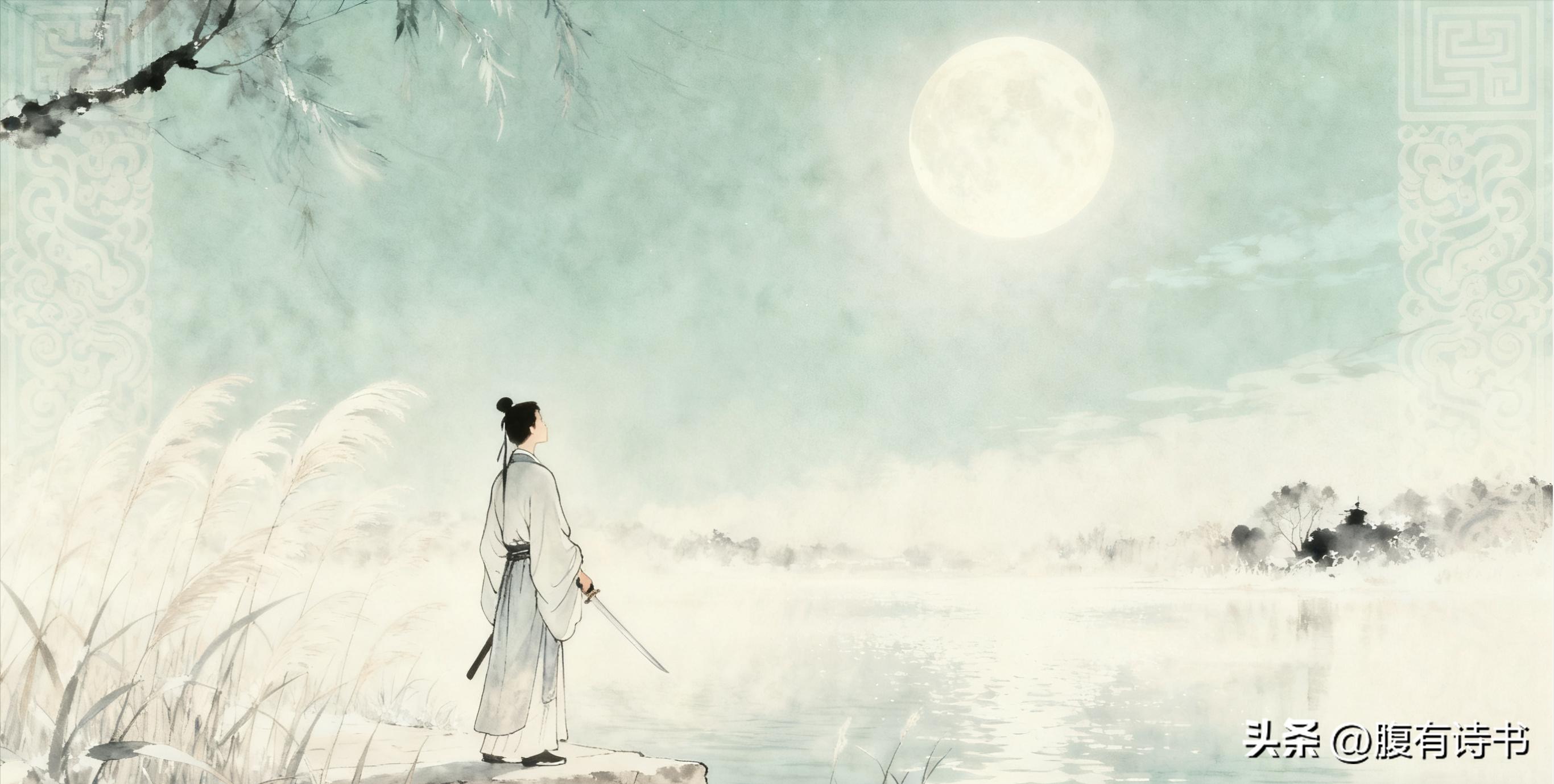 赞美中秋月亮的诗句4首，明月寄相思，天涯共此时!