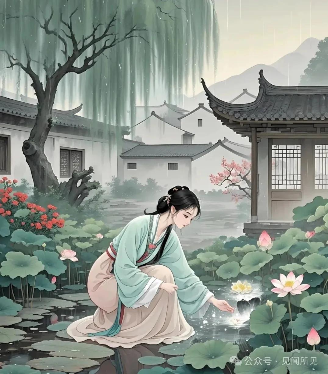 夏天的雨的诗句12句，半夏听雨声，凉意入心来