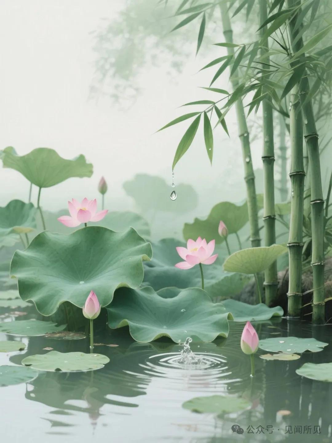 夏天的雨的诗句12句，半夏听雨声，凉意入心来