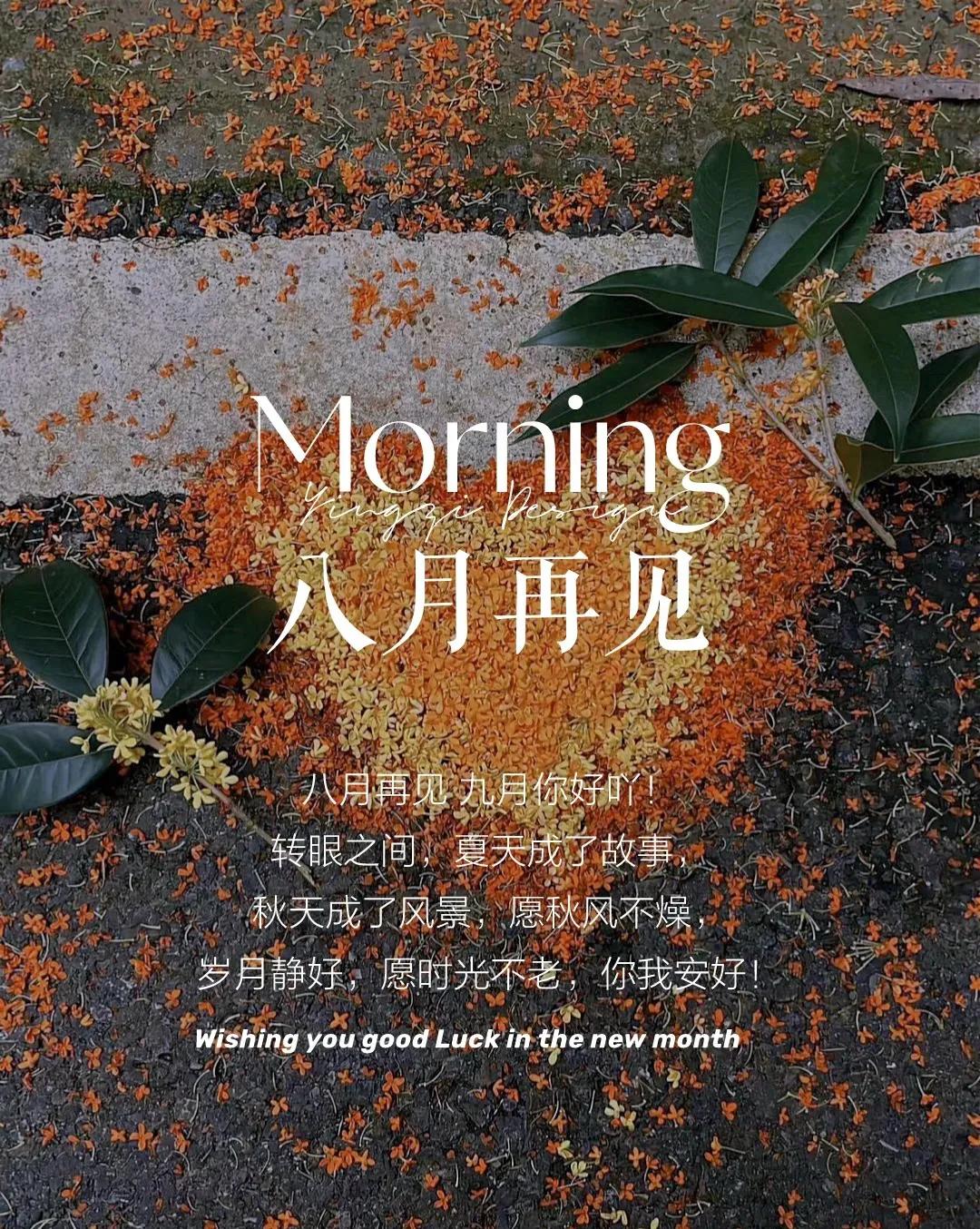 八月再见九月你好文案12句，愿一切美好如约而至！